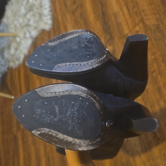 Frye Betty Inside Zip Boots Women's Size 7 Leather Black Western Knee High - Picture 4 of 6